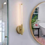 Llhzsy 16.93 In. 1-LIGHT Gold Linear Dimmable Integrated Led Vanity Wall Sconce. Fixed Price $24.99.