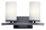 Crosby 2-LIGHT Bathroom Vanity In Black. Fixed Price $124.97.