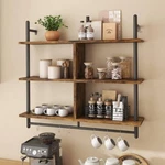 Bestier Floating Pipe Shelving Kitchen Shelves Wall Mounted 3 41.5". Fixed Price $99.95.