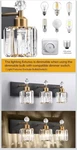Presde Cristal Oro Negro Modern Gold Black Crystal Vanity Wall Light Led. Fixed Price $75.68.