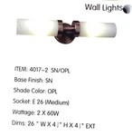 Wall Sconce Light E26 Standard Base Brushed Nickel With Etched Opal Glass. Fixed Price $25.00.