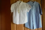 Boy's White Chambray Dress Shirts, George Sizes XS=4-5 To XXL=18. Fixed Price $6.99.
