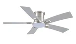 Realmate 46" Flush Mount Ceiling Fan Brushed Nickel Led 5 Blade Remote Open Box. Fixed Price $39.99.