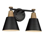 Femila Black Bathroom Fixtures, 2-LIGHT Vanity Lights Over Mirror. Fixed Price $39.99.
