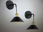 Uixe 8.8 1-LIGHT 3 Colors Wireless Battery Vintage Black Led Wall Lamp 2PK. Fixed Price $26.95.