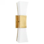 Quorum Ayala 561-2-74 Modern 2-LIGHT Wall Sconce Lighting Gold Leaf Finish. Fixed Price $109.00.