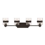 Designers Fountain Midnight Light Vanity, Matte Black/clear D222M-4B-MB. Fixed Price $139.99.