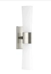 Progress Lighting Zura Collection 2-LIGHT Polished Chrome Etched Opal Glass # 7. Fixed Price $50.00.