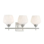 Minka Lavery 3173-84 Camrin Brushed Nickel Light Bathroom Vanity Opal Glass. Fixed Price $85.00.