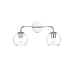 Living District Genesis Light Bath Sconce, Chrome/clear - LD7321W19CH. Fixed Price $114.00.