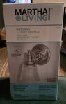 Martha Stewart Wayland Collection 1-LIGHT Brushed Nickel Wall Sconce. Fixed Price $11.00.