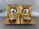 Sconce (1 OF3) Wall Light, Art Deco, Mid Century Modern, Chrome, Murano Glass. Fixed Price $400.00.