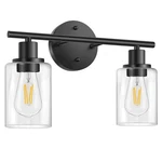 Folksmate Bathroom Fixtures, 2 Matte Black Vanity Light, Vintage .... Fixed Price $39.51.