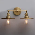 Phansthy Dual-light Wall Sconce Lighting With Switch 7.87" Flat Metal Shade Lamp. Fixed Price $84.99.