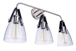 Polished Nickel Three Light Vanity From The Hagen Collection. Fixed Price $358.00.