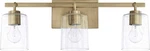 Homeplace 128531AD-449 Greyson Vanity, 3-LIGHT 300 Total Watts, Aged Brass. Fixed Price $79.00.
