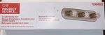 Project Source 3-LIGHT Vanity Bar Brushed Nickel Fixture 18 Inch #0364502. Fixed Price $18.00.