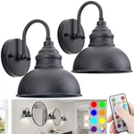 Industrial Battery Operated Wall Sconces Set Of Two Light Fixture With R.... Fixed Price $93.86.