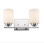 Bel Air Lighting Mod Pod 14.25 In. 2-LIGHT Polished Chrome Vanity W/ Glass. Fixed Price $32.00.