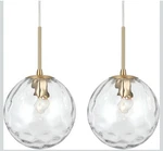 Alice House 2 Packed 8-INCH Modern Kitchen Island Pendant Lights, Hammered Glass. Fixed Price $95.00.