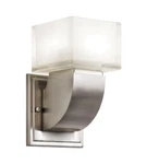 Kichler Lighting 10449NI - Wall Sconce, Brushed Nickel With Frosted Glass. Fixed Price $29.95.
