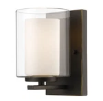 Bellevue ZBF73686 Sylvia 8" Tall Bathroom Sconce - Bronze. Fixed Price $93.50.
