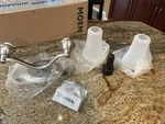 Moen YB2862BN Eva 2-LIGHT Dual-mount Bathroom Vanity Fixture With Froste.... Fixed Price $110.00.