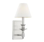 Savoy House 9-0700-1 Nickel Washburn Single Light 15"H Wall Sconce. Fixed Price $146.00.