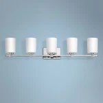 Hinkley Karlie 35 1/2" Wide Chrome 5-LIGHT Bath. Fixed Price $429.00.