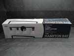 Hampton Bay Eastburn 28.13 In 4-LIGHT Matte Black Vanity With Glass Shades. Fixed Price $50.99.