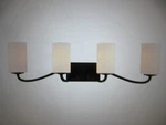 Nuvo Willow 4-LIGHT 34 In. Bronze Bathroom Vanity Frosted Glass. Fixed Price $94.95.