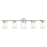 Livex Lighting 15455 Nickel Manhattan 5-LIGHT Bathroom Vanity. Fixed Price $499.96.