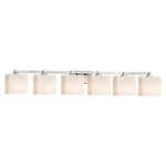 Justice Fusion Bath Bar In Brushed Nickel FSN-8436-55-OPAL-NCKL-LED6-4200. Fixed Price $838.00.