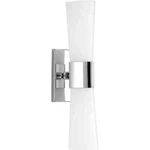 Progress Lighting Zura 2-LIGHT Polished Chrome Bath Vanity W/ Etched Glass. Fixed Price $64.95.