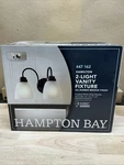 Hampton Bay Hamilton 2-LIGHT Oil Rubbed Bronze Vanity With Frosted Glass. Fixed Price $14.99.