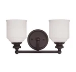 Savoy House 8-6836-2 Bronze Melrose 2-LIGHT 15"W Bathroom Vanity. Fixed Price $160.00.