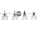 Progress Archie 4-LIGHT Vanity Clear Glass Chrome P2997-15. Fixed Price $79.99.