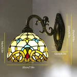 Tiffany Style Wall Sconce Stained Glass Light Art Deco Fixture Mount Lamp. Fixed Price $54.38.