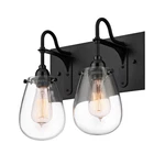Sonneman 4287 Black Chelsea 12-INCH Wide 2-LIGHT Bathroom Vanity. Fixed Price $330.00.