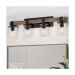 Dujahmland Farmhouse Vanity Fixture, Industrial 4-LIGHT Wood Wall Sconc.... Fixed Price $138.80.