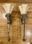 John Richard AJC-8309 Pair (2) Of Gold Glazed Wall Sconce Lights In Ln Condition. Fixed Price $695.00.