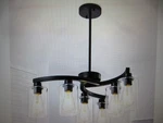 Zsmihdoh 6-LIGHT Modern Farmhouse Black Chandelier With Clear Glass Shade. Fixed Price $81.65.
