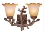 Vaxcel International Aspen 2L Vanity Pine Tree With Brushed Amber Glass. Fixed Price $205.00.