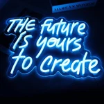 Wonderfullife The Future Is Yours To Create Neon Sign For Wall Decor Suitable.... Fixed Price $49.09.