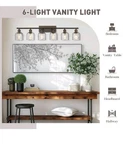 Zeyu 6-LIGHT Modern Vanity Light, 42'' Bathroom Lighting Fixtures Over Mirror.... Fixed Price $50.00.