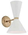 Kichler 52570 Phix Light 14" Tall Wall Sconce - Champagne Bronze / White. Fixed Price $85.00.