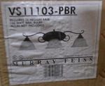 Murray Feiss VS11103-PBR Miranda Light Bathroom Vanity Peruvian Bronze. Fixed Price $68.99.