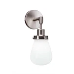 Toltec Meridian Light Wall Sconce, Nickel, 5" White Shade 1231-BN-470. Fixed Price $101.20.