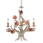 Crystorama Southport Light Sage Rose Chandelier 4805-SR. Fixed Price $358.40.