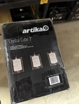 Artika Crystal Cube 20 In. 3 Light Matte Black Modern Integrated Led 5 Cct A/b. Fixed Price $59.85.